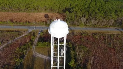 Water Tower, aerial view Stock Footage 70997559