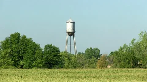Water Tower and Corn Field Видео 11531657