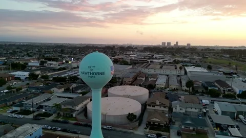 Water Tower Orbit Stock Footage 221045777