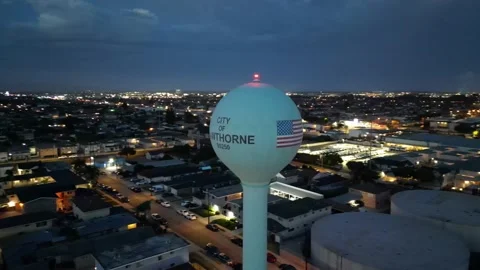 Water Tower Orbit Stock Footage 221045813