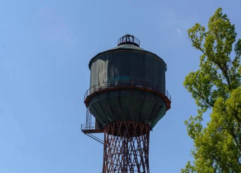 The water tower on the sky background Stock Photos