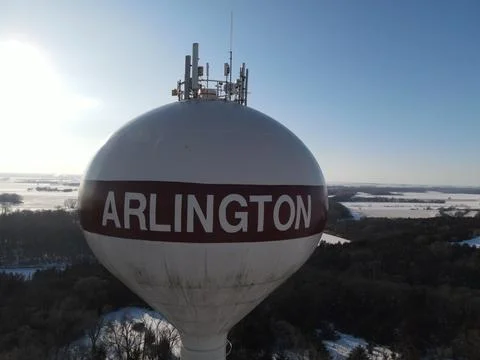 Water tower sunset Stock Photos