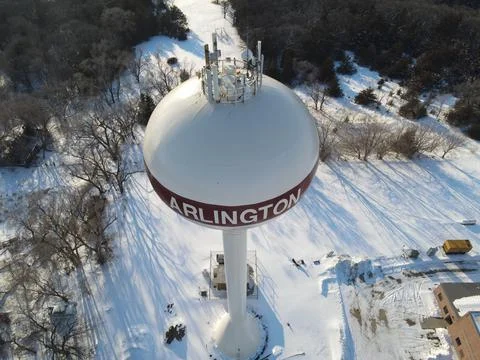 Water tower sunset Stock Photos