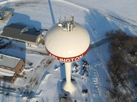 Water tower sunset Stock Photos