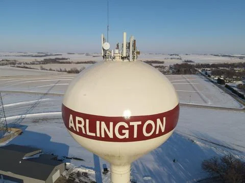 Water tower sunset Stock Photos
