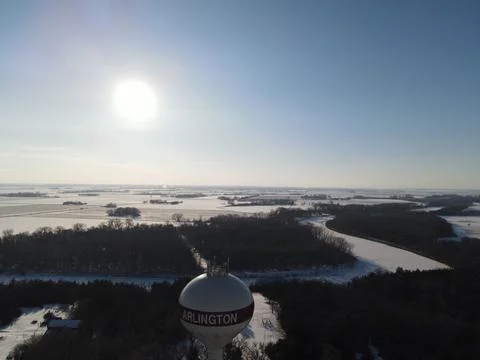 Water tower sunset Stock Photos