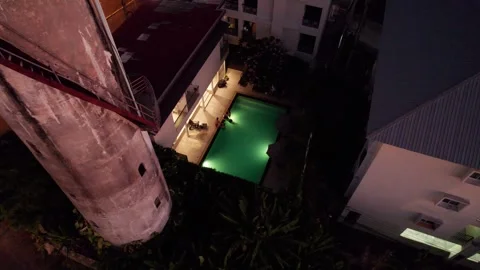 Water tower at sunset with a view of Phuket Island Video stock 246009091