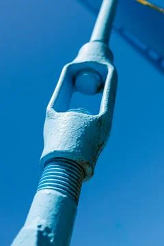 Water tower support structure shown under clear blue sky showcasing its fea.. Stock Photos