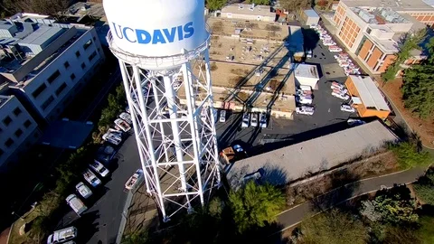 Water Tower at U.C. Davis Video stock 100767416