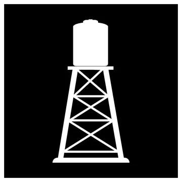 Water tower vector  logo design. Ilustración de archivo