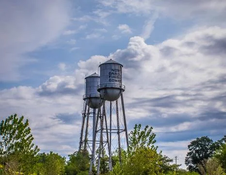 Water Towers in The Sky Stock Photos