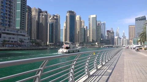 Water traffic in Dubai Stock Footage 86827192