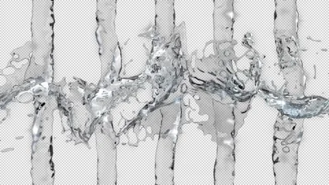 Water Transparent Collision Alpha Channel Video stock 150574010