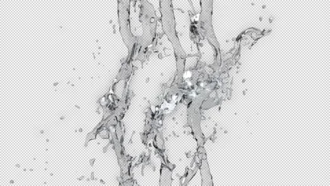 Water Transparent Collision Alpha Channel Stock Footage 154682011