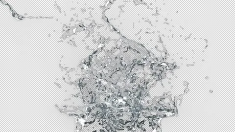 Water Transparent Splash Alpha Channel Stock Footage 148094067