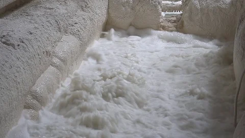Water treatment process , Rapid Sand Filter. Stock Footage 83803604