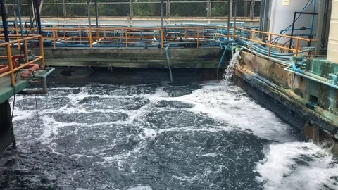 Water treatment recycle system technology in Factory Vidéo 123813433