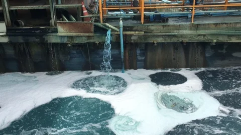 Water treatment recycle system technology in Factory Vidéo 123813451