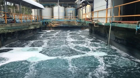 Water treatment recycle system technology in Factory Vidéo 123813569