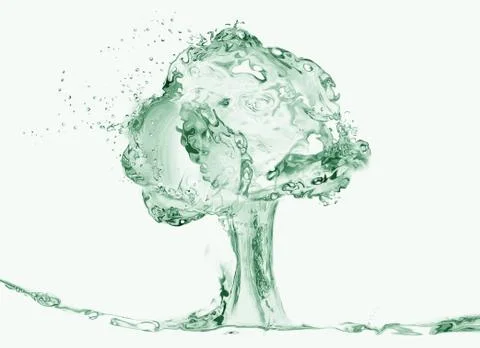 Water Tree Stock Illustration