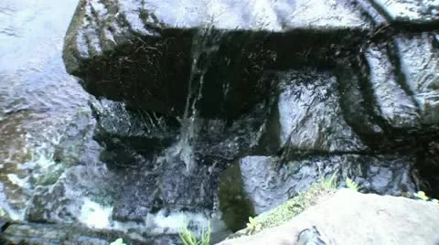 Water Trickling Over Rocks Stock Footage 21286573