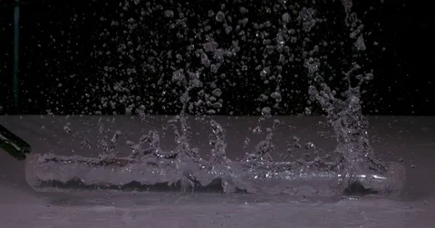 Water Tube Explodes Stock Footage 77782218