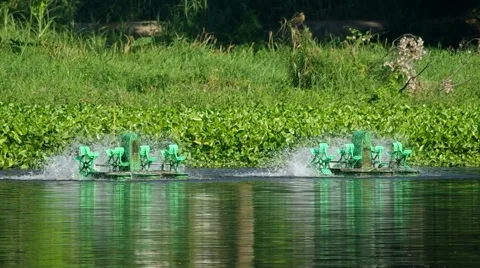Water turbine is working Stock Footage 48704408
