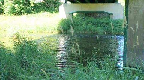 Water under a bridge Stock Footage 7754325
