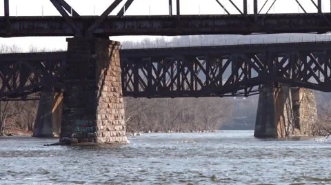 Water Under the Bridge Stock Footage 35517687