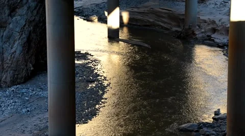 Water under a bridge. Stock-Footage 45181049