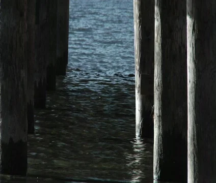 Water Under Dock Stock Footage 605854