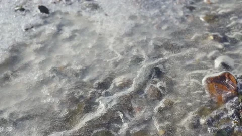 Water under ice layer Video stock 168019266