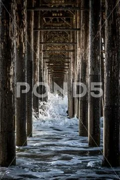 Water Under Pier Stock Photos
