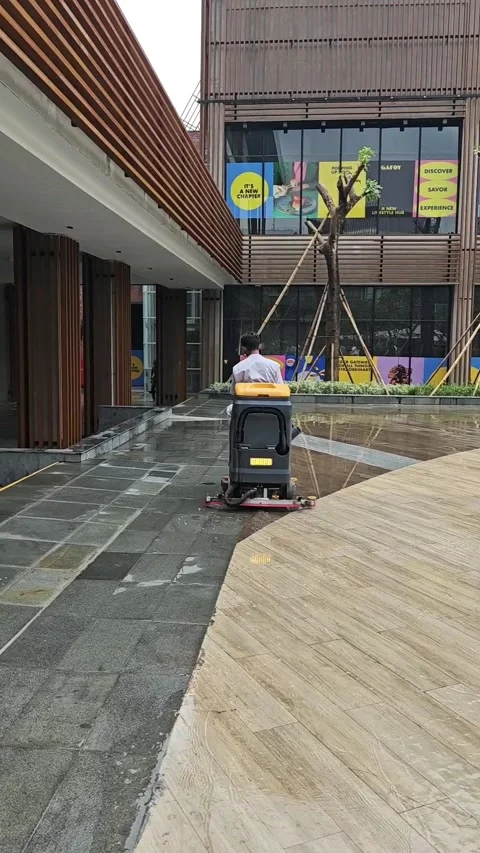 Water vacuum is in operation Stock Footage 286917843