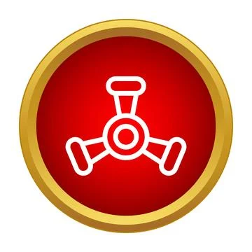 Water valve control handle wheel icon Illustration