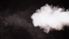 Blue steam, vapor on a black background,, Stock Video