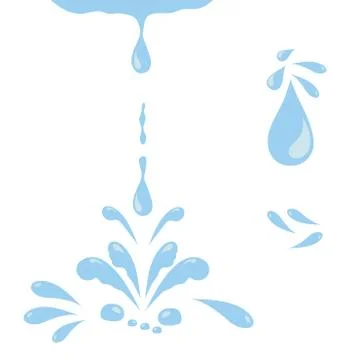 Water vector elements, tears, drop of water Stock Illustration