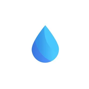 Water vector icon. Drop logo template. Company emblem design. Abstract blue Stock Illustration