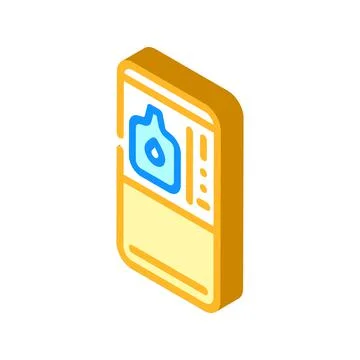 Water vending machine isometric icon vector illustration Stockillustratie
