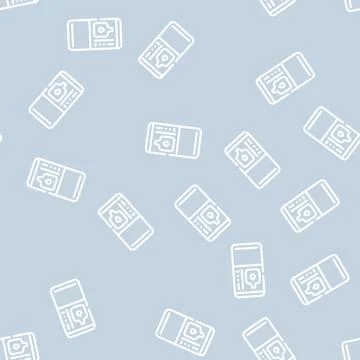 Water vending machine line vector seamless pattern Stock Illustration