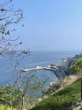 A water view from an island Stock Photos