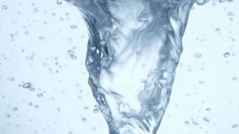 Water vortex spinning on light blue Stock Footage 145792151