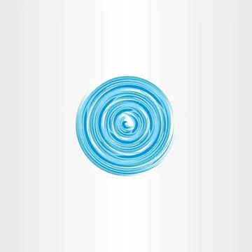 Water vortex spiral circle icon vector Illustrazione stock