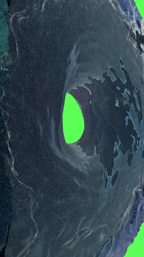 Water vortex swirling on a green screen background Stock Footage 345832535