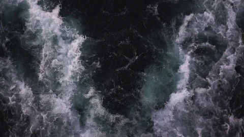 Water wake of cruise liner Stock Footage 77365064