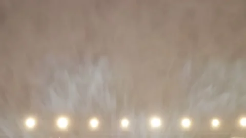 Water wall with light beams Stock Footage 198873275