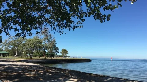 Water Wall With Steps Through Trees Stock Footage 75802441