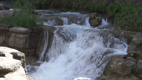 The water was rushing Video stock 144359404