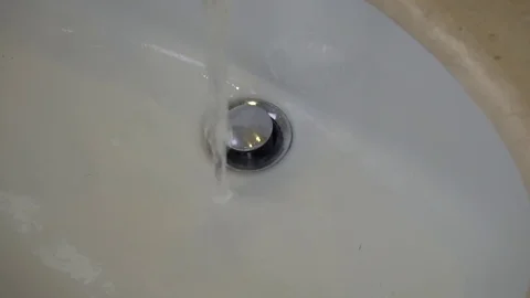 Water wastage: open faucet, slow motion Stock Footage 83048341