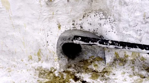 Water Wastage from Rooftop Stock Footage 334366847